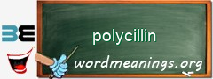 WordMeaning blackboard for polycillin